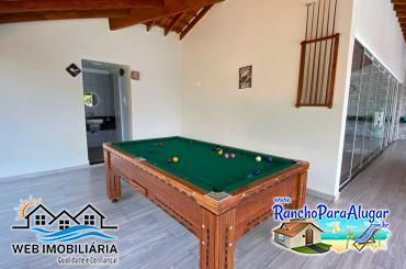 Rancho Rio Grande Premium para Alugar em Miguelopolis - Mesa de Bilhar