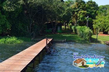 Rancho Kauan para Alugar em Miguelopolis - Vista do Píer para o Rancho