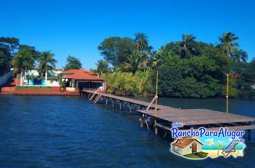 Rancho Paraíso das Águas para Alugar em Miguelopolis - Vista do Rio para o Rancho