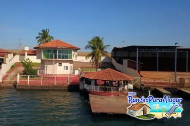 Rancho Quiosque para Alugar em Miguelopolis - Vista do Rio para o Rancho