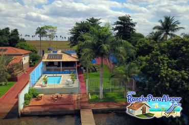 Rancho Cunha para Alugar em Miguelopolis - Vista do Pier para o Rancho