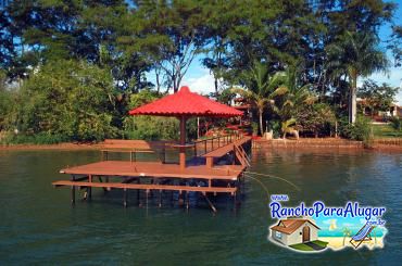 Rancho por do Sol da Marina para Alugar em Miguelopolis - Vista do Rio para o Píer