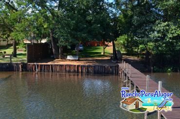 Rancho Mendes para Alugar em Miguelopolis - Vista do Píer para o Rancho