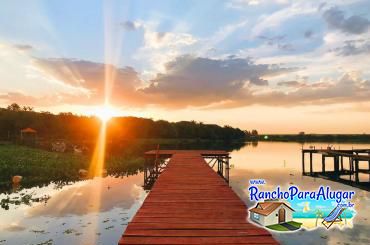 Rancho Alvorada para Alugar em Miguelopolis - Vista do Pier para o Rio Grande