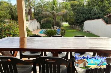 Rancho Alvorada para Alugar em Miguelopolis - Vista da Varada para a Piscina
