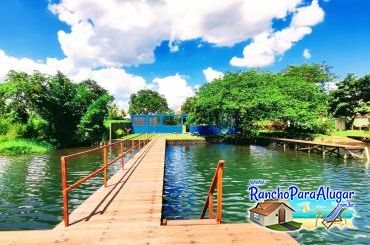 Rancho Vô Mário para Alugar em Miguelopolis - Vista do Píer para o Rancho