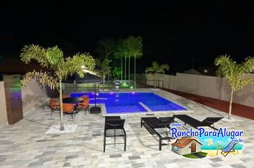 Rancho Diamante para Alugar em Miguelopolis - Piscina com Iluminação em Led